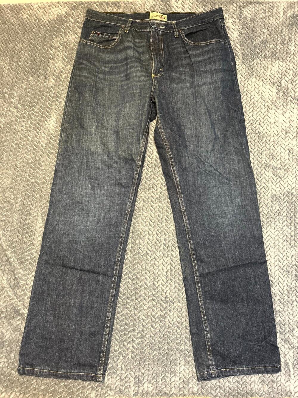 Wrangler 20X Competition Jeans Mens 34x32 Blue Denim Relaxed Fit Bootcut Leg
